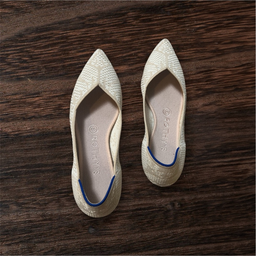 Rothy's Cream and White Rare Women's Flats
